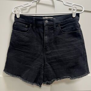 Madewell Black High Rise Jean Shorts